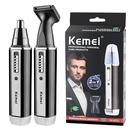 Recortadora Kemei 4 en 1 para hombres, nariz cejas, barba y limpiador de orejas